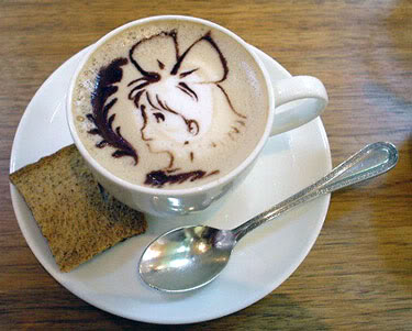coffee art photo: Coffee Art Girl CoffeeArt2.jpg
